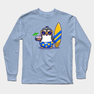 Cute Penguin Summer Long Sleeve T-Shirt